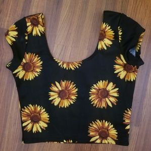 Sun flower crop top